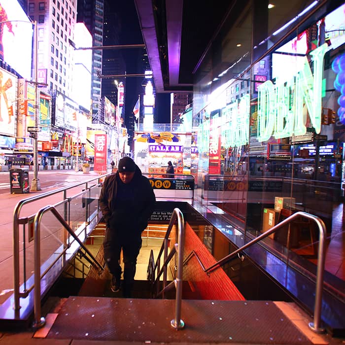 MANNY P in Times Square NYC